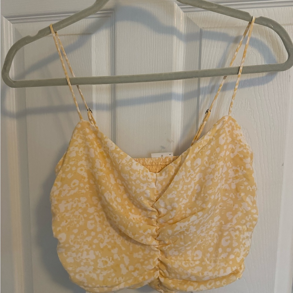 Abercrombie & Fitch Yellow Patterned Camisole